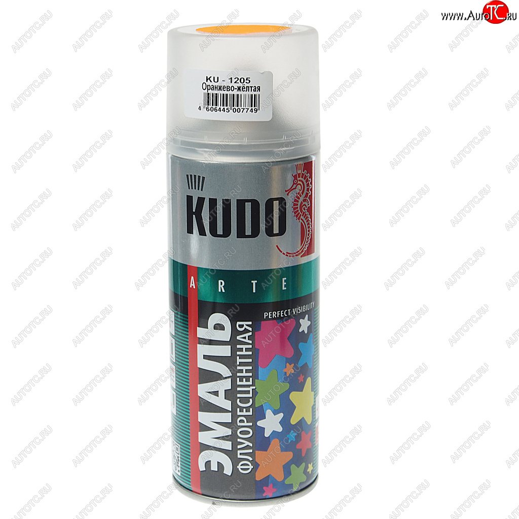 389 р. Краска флуоресцентная оранжево-желтая аэрозоль 520мл KUDO KUDO ku-1205  с доставкой в г. Кемерово