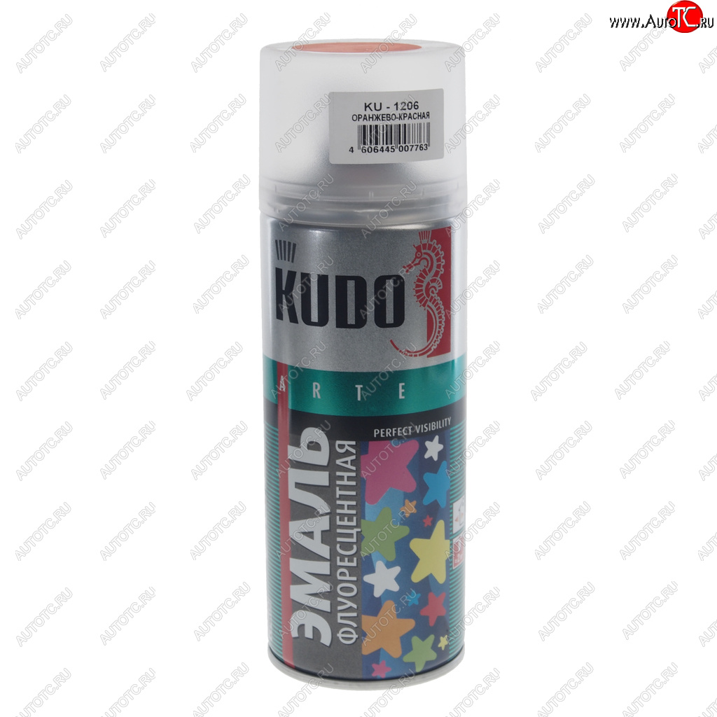 389 р. Краска флуоресцентная оранжево-красная аэрозоль 520мл KUDO KUDO ku-1206  с доставкой в г. Кемерово