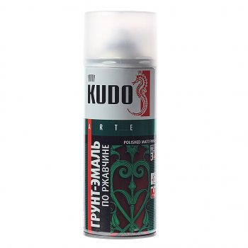 359 р. Грунт-эмаль по ржавчине красный RAL 3020 аэрозоль 520мл KUDO KUDO ku-313020  с доставкой в г. Кемерово. Увеличить фотографию 1