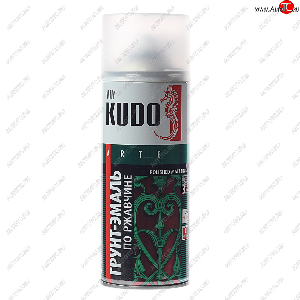 359 р. Грунт-эмаль по ржавчине красный RAL 3020 аэрозоль 520мл KUDO KUDO ku-313020  с доставкой в г. Кемерово