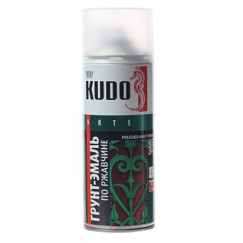 359 р. Грунт-эмаль по ржавчине белый RAL 9003 аэрозоль 520мл KUDO KUDO ku-319003  с доставкой в г. Кемерово. Увеличить фотографию 1