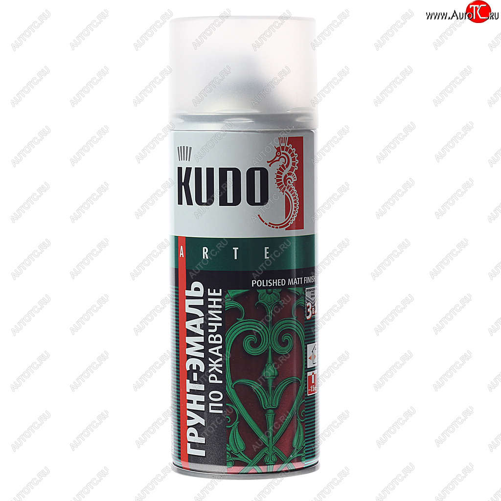 359 р. Грунт-эмаль по ржавчине белый RAL 9003 аэрозоль 520мл KUDO KUDO ku-319003  с доставкой в г. Кемерово