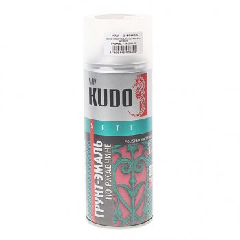 359 р. Грунт-эмаль по ржавчине черный RAL 9005 аэрозоль 520мл KUDO KUDO ku-319005  с доставкой в г. Кемерово. Увеличить фотографию 1