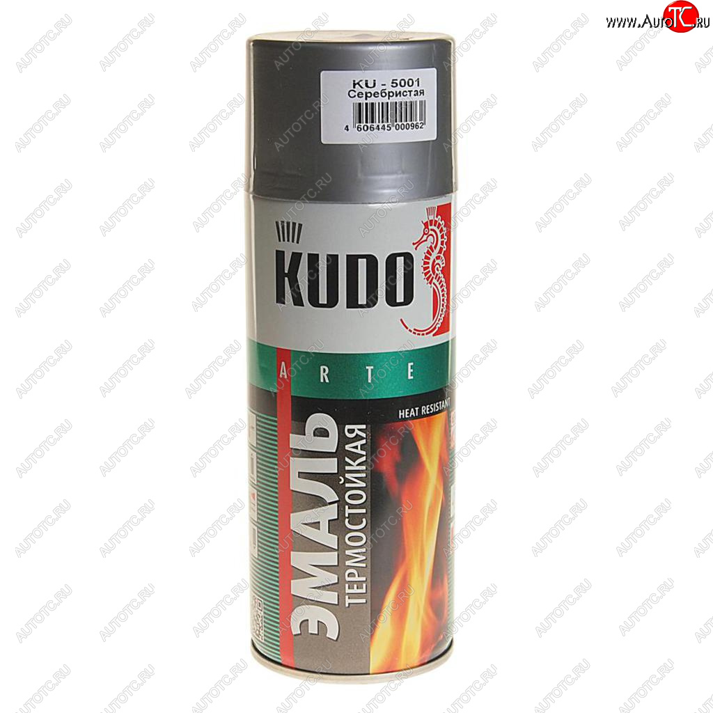 379 р. Краска термостойкая серебристая аэрозоль 520мл KUDO KUDO ku-5001  с доставкой в г. Кемерово