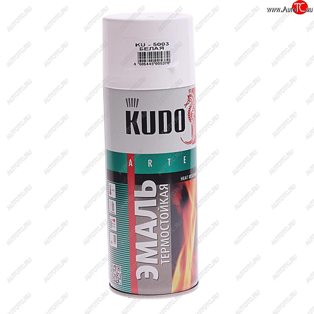 379 р. Краска термостойкая белая аэрозоль 520г KUDO KUDO ku-5003  с доставкой в г. Кемерово