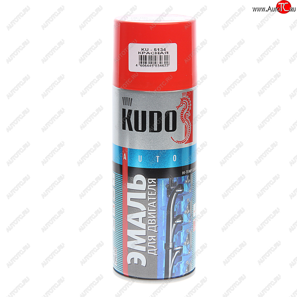 399 р. Краска термостойкая для двигателя красная аэрозоль 520мл KUDO KUDO ku-5134  с доставкой в г. Кемерово