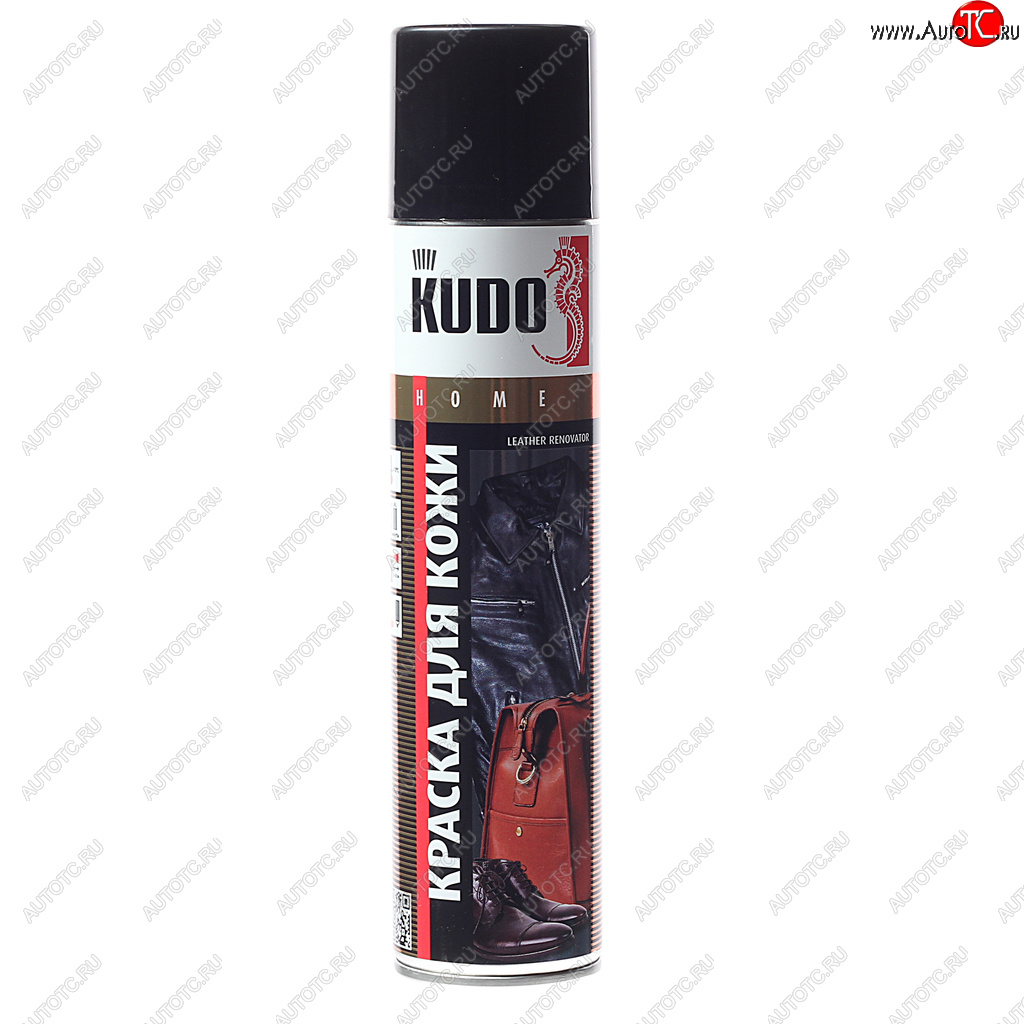 299 р. Краска для кожи гладкой черная аэрозоль 400мл KUDO KUDO ku-5241  с доставкой в г. Кемерово