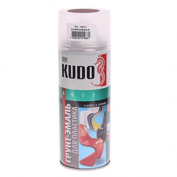 319 р. Грунт-эмаль для пластика коричневый RAL 8017 аэрозоль 520мл KUDO KUDO ku-6011  с доставкой в г. Кемерово. Увеличить фотографию 1