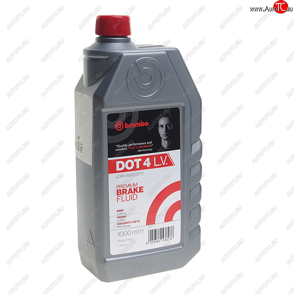 1 299 р. Жидкость тормозная DOT-4 LV 1л BREMBO BREMBO l04210  с доставкой в г. Кемерово