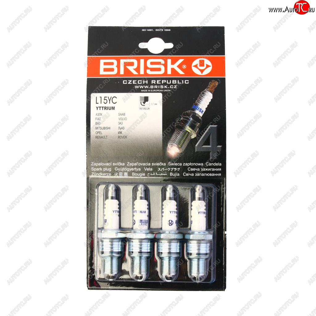 889 р. Свеча зажигания ВАЗ-2101 L15YC SUPER комплект BRISK BRISK l15yc  с доставкой в г. Кемерово