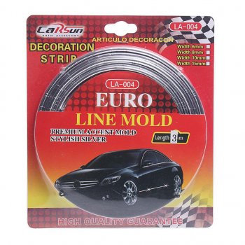 246 р. Молдинг самоклеющийся 8мм х3м серебряный (блистер) CARSUN CARSUN la-381 silver  с доставкой в г. Кемерово. Увеличить фотографию 1