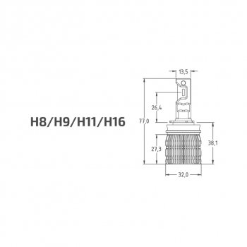 2 799 р. Лампа светодиодная 12V H11H16H8H9 PGJ19-2 бокс (2шт.) MTF MTF lan11k6  с доставкой в г. Кемерово. Увеличить фотографию 4