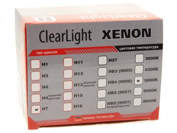 729 р. Лампа ксеноновая H7 5000K (2шт.) CLEARLIGHT CLEARLIGHT lcl 00h 750-0ll  с доставкой в г. Кемерово. Увеличить фотографию 2