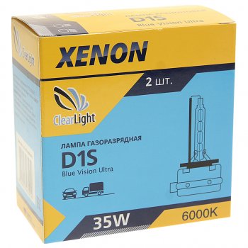 1 779 р. Лампа ксеноновая D1S 6000K (2шт.) CLEARLIGHT CLEARLIGHT lcl d1s 600-bvu  с доставкой в г. Кемерово. Увеличить фотографию 3