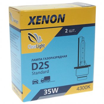 849 р. Лампа ксеноновая D2S 4300K (2шт.) CLEARLIGHT CLEARLIGHT lcl d2s 430-std  с доставкой в г. Кемерово. Увеличить фотографию 4