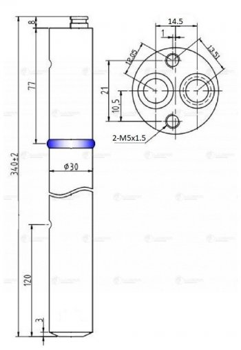 1 579 р. Осушитель кондиционера VW Golf 4,Passat (10-) AUDI A3,TT SKODA Octavia LUZAR LUZAR lcr1808  с доставкой в г. Кемерово. Увеличить фотографию 7