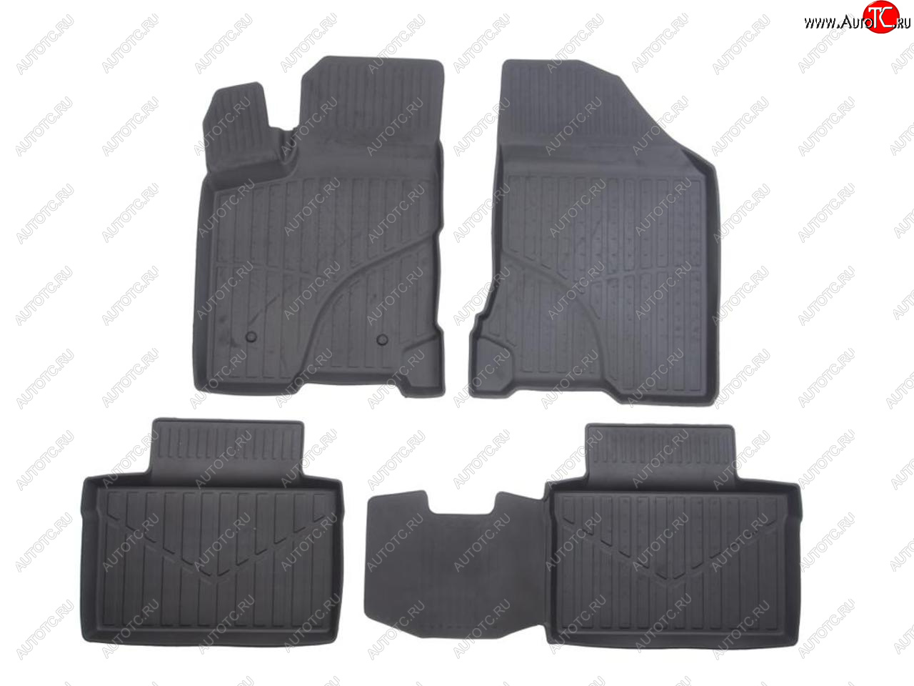2 599 р. Коврик салона ЛАДА Vesta (15-) 3D резина черный (4 предм.) Standart SRTK SRTK ld.vest.15g.01014  с доставкой в г. Кемерово