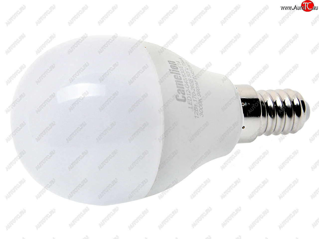 118 р. Лампа светодиодная E14 G45 7W (60W) 220V теплый CAMELION CAMELION led12-g45830e14  с доставкой в г. Кемерово