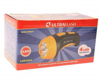 439 р. Фонарь ручной встроенная вилка ULTRAFLASH ULTRAFLASH led3804 ULTRAFLASH led3804  с доставкой в г. Кемерово. Увеличить фотографию 2