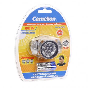 589 р. Фонарь налобный CAMELION CAMELION led5310-7f3  с доставкой в г. Кемерово. Увеличить фотографию 1