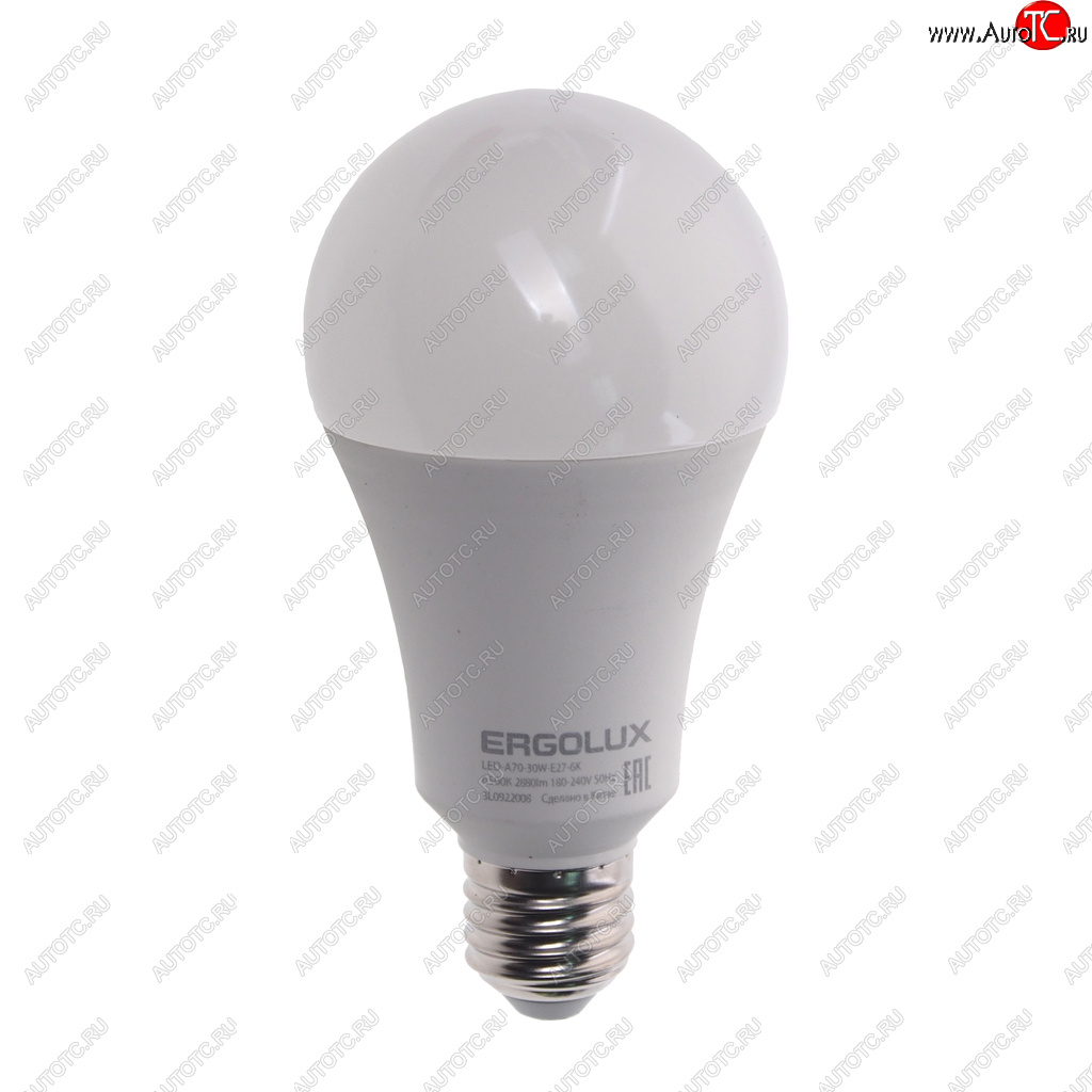 248 р. Лампа светодиодная E27 A70 30W (260W) 220V дневной свет ERGOLUX ERGOLUX led-a70-30w-e27-6k  с доставкой в г. Кемерово