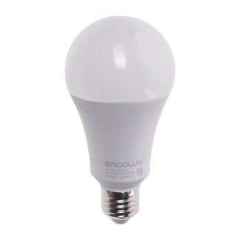 349 р. Лампа светодиодная E27 A70 35W (300W) 220V холодный ERGOLUX ERGOLUX led-a70-35w-e27-4k  с доставкой в г. Кемерово. Увеличить фотографию 1