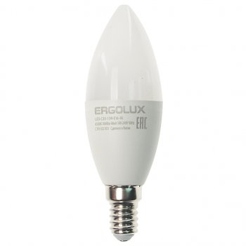 99 р. Лампа светодиодная E14 C35 11W (95W) 220V холодный ERGOLUX ERGOLUX led-c35-11w-e14-4k  с доставкой в г. Кемерово. Увеличить фотографию 1