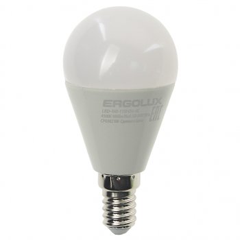 99 р. Лампа светодиодная Е14 G45 11W (95W) 220V холодный ERGOLUX ERGOLUX led-g45-11w-e14-4k  с доставкой в г. Кемерово. Увеличить фотографию 1