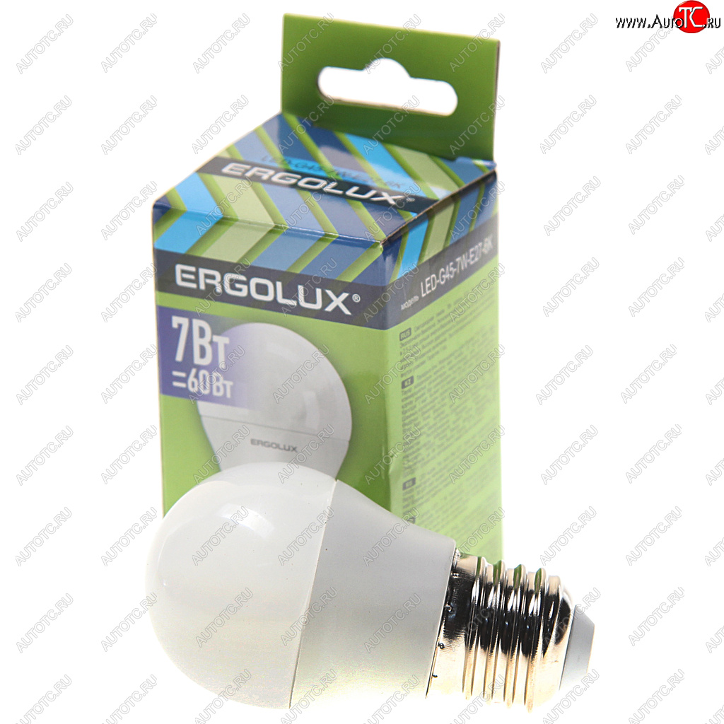 83 р. Лампа светодиодная Е27 G45 7W (60W) 220V дневной свет ERGOLUX ERGOLUX led-g45-7w-e27-6k  с доставкой в г. Кемерово