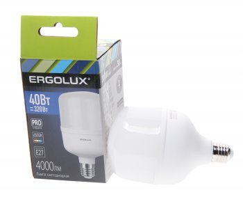 549 р. Лампа светодиодная E27 T170 40W (320W) 220V дневной свет ERGOLUX ERGOLUX led-hw-40w-e27-6k  с доставкой в г. Кемерово. Увеличить фотографию 1