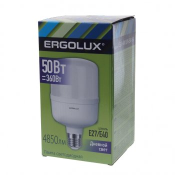 529 р. Лампа светодиодная E27 T210 50W (420W) 220V холодный ERGOLUX ERGOLUX led-hw-50w-e40-6k ERGOLUX led-hw-50w-e40-6k  с доставкой в г. Кемерово. Увеличить фотографию 3