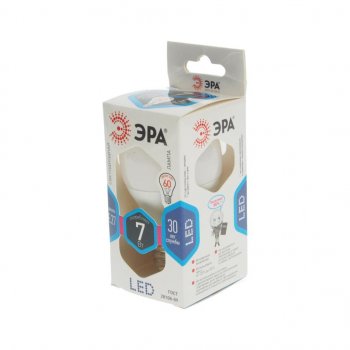 92 р. Лампа светодиодная E27 P45 7W (60W) 220V холодный ЭРА ЭРА led-smd-p45-7w-840-e27  с доставкой в г. Кемерово. Увеличить фотографию 2
