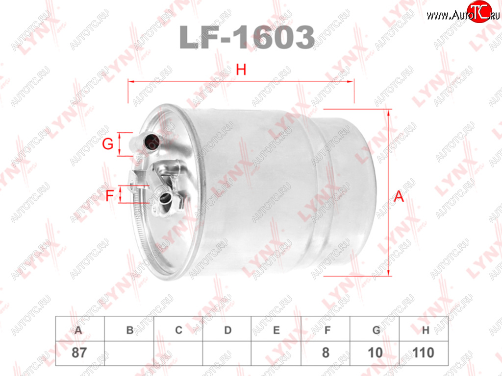 1 599 р. Фильтр топливный MERCEDES A (W169),C (W204),E (W211),ML (W164) LYNX LYNX lf1218  с доставкой в г. Кемерово