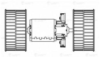 5 399 р. Мотор отопителя КАМАЗ-5490 MERCEDES Actros MP2,MP3 (03-) в сборе LUZAR LUZAR lfh1506  с доставкой в г. Кемерово. Увеличить фотографию 3