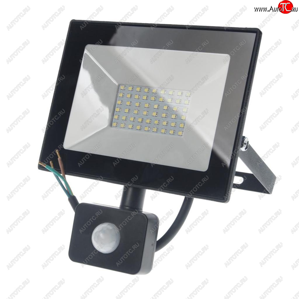 1 549 р. Светильник светодиодный 220V 50W 6500K с датчиком движения черный ULTRAFLASH ULTRAFLASH lfl-5002s c02  с доставкой в г. Кемерово
