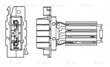 1 599 р. Резистор PEUGEOT Partner (B9) отопителя LUZAR LUZAR lfr2042  с доставкой в г. Кемерово. Увеличить фотографию 6