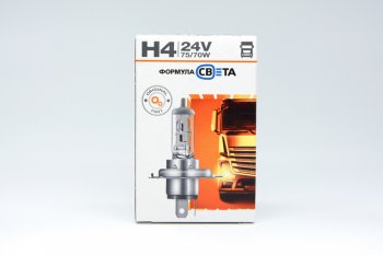 175 р. Лампа 24V H4 75/70W P43t ФОРМУЛА СВЕТА ФОРМУЛА СВЕТА lhi04247570fsp1 ФОРМУЛА СВЕТА lhi04247570fsp1  с доставкой в г. Кемерово. Увеличить фотографию 1