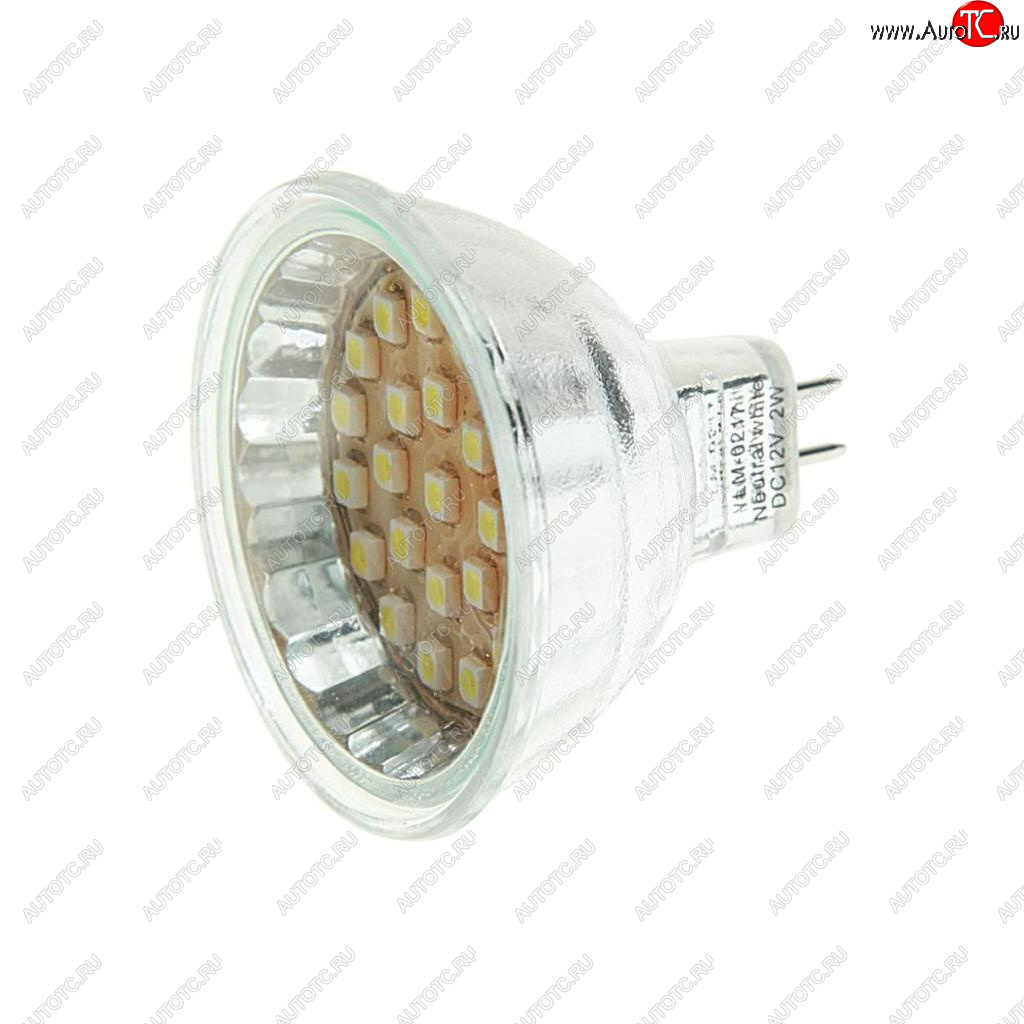 23 р. Лампа светодиодная 12V MR16 2W(20W) холодный MEGA LIGHTING MEGA LIGHTING lm-0217nw  с доставкой в г. Кемерово