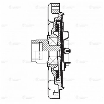 7 299 р. Вискомуфта FORD Transit (06-) привода вентилятора LUZAR LUZAR lmc1029  с доставкой в г. Кемерово. Увеличить фотографию 3