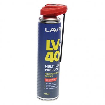 499 р. Смазка универсальная проникающая LV-40 520мл аэрозоль (трубка) LAVR LAVR ln1453  с доставкой в г. Кемерово. Увеличить фотографию 1