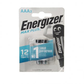 122 р. Батарейка AAA LR03 1.5V блистер 2шт. (цена за 1шт.) Alkaline Maximum ENERGIZER ENERGIZER lr03m bc2  с доставкой в г. Кемерово. Увеличить фотографию 1