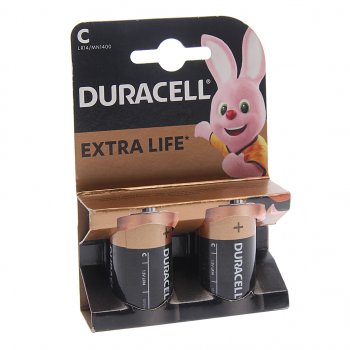 399 р. Батарейка C LR14 1.5V блистер 2шт. (цена за 1шт.) Alkaline Basic DURACELL DURACELL lr14-2bl  с доставкой в г. Кемерово. Увеличить фотографию 2