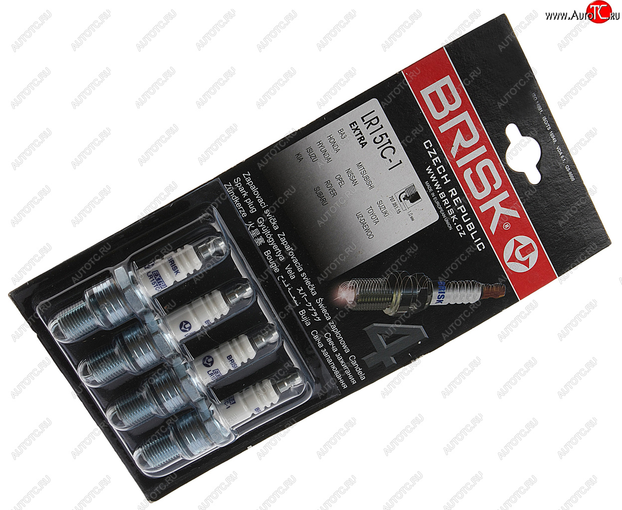 1 279 р. Свеча зажигания ВАЗ-2111 V8 BRISK LR15TC-1 EXTRA комплект BRISK lr15tc-1  с доставкой в г. Кемерово