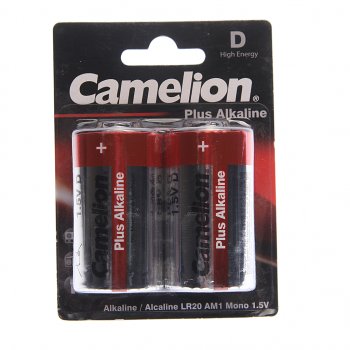 267 р. Батарейка D LR20 1.5V блистер 2шт. (цена за 1шт.) Alkaline Plus CAMELION CAMELION lr20-bp2  с доставкой в г. Кемерово. Увеличить фотографию 3