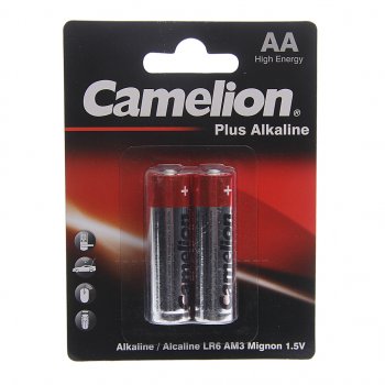 70 р. Батарейка AA LR6 1.5V блистер 2шт. (цена за 1шт.) Alkaline Plus CAMELION CAMELION lr6-bp2  с доставкой в г. Кемерово. Увеличить фотографию 3