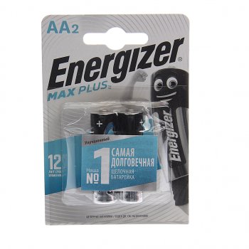 173 р. Батарейка AA LR6 1.5V блистер 2шт. (цена за 1шт.) Alkaline Max Plus ENERGIZER ENERGIZER lr6м bc2  с доставкой в г. Кемерово. Увеличить фотографию 3