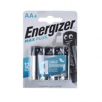 157 р. Батарейка AA LR6 1.5V блистер 4шт. (цена за 1шт.) Alkaline Max Plus ENERGIZER ENERGIZER lr6m bc4  с доставкой в г. Кемерово. Увеличить фотографию 1