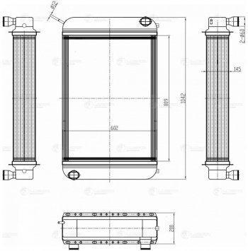 102 999 р. Радиатор АКРОС-530 алюминиевый 6-ти рядный LUZAR LUZAR lrc0614 LUZAR lrc0614  с доставкой в г. Кемерово. Увеличить фотографию 3