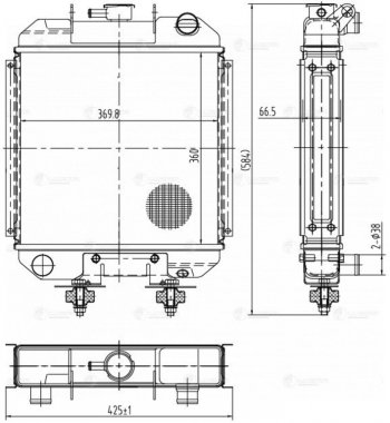 22 999 р. Радиатор МТЗ-320 алюминиевый дв.LOMBARDINI LPW1503CHD LUZAR LUZAR lrc0624  с доставкой в г. Кемерово. Увеличить фотографию 4