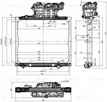 62 999 р. Радиатор MAN TGA (00-) охлаждения двигателя LUZAR LUZAR lrc1283  с доставкой в г. Кемерово. Увеличить фотографию 3
